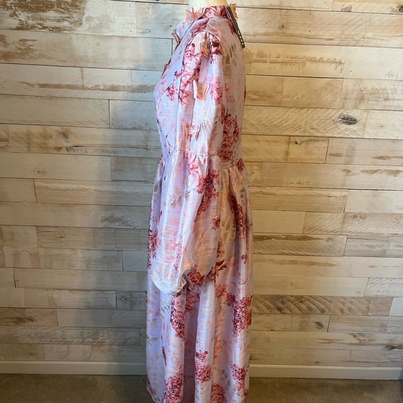 NWT INA size L pink butterfly midi dress - Picture 10 of 13